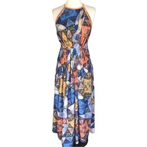 Anthropologie Ranna Gill Condesa Multicolor Embroidered Beaded Maxi Dress XSP